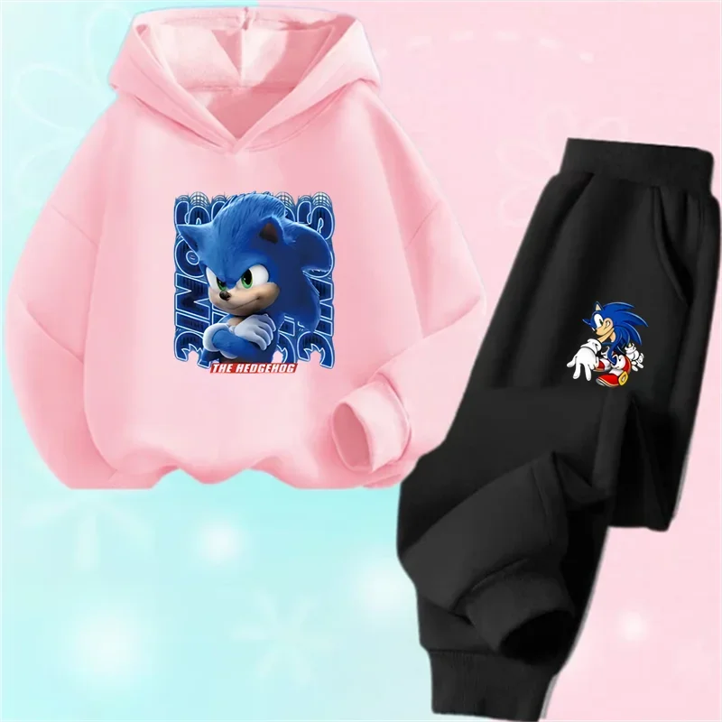 thumbnail image 1 of Ropa de bebé, ropa de abrigo para niño de 2 a 12 años, conjunto de sudadera con capucha, sudadera Sonic 2024 de primavera para niños, ropa para niña, madre e hijo, 1 of 5