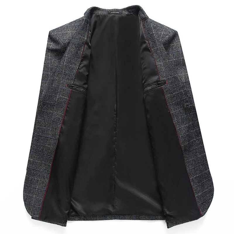 Mens Blazer Super Large Men Fashion Casual Plaid Printed Spring And Autumn Blazers Suit Plus Size 2XL 3XL 4XL 5XL 6XL 7XL 8XL