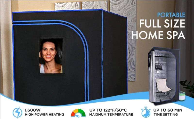 Description Picture 2 of itemFull Size Personal Steam Sauna Set for Home, Portable 1 Person Full Body Steam Spa for Relaxation, Detox Therapy