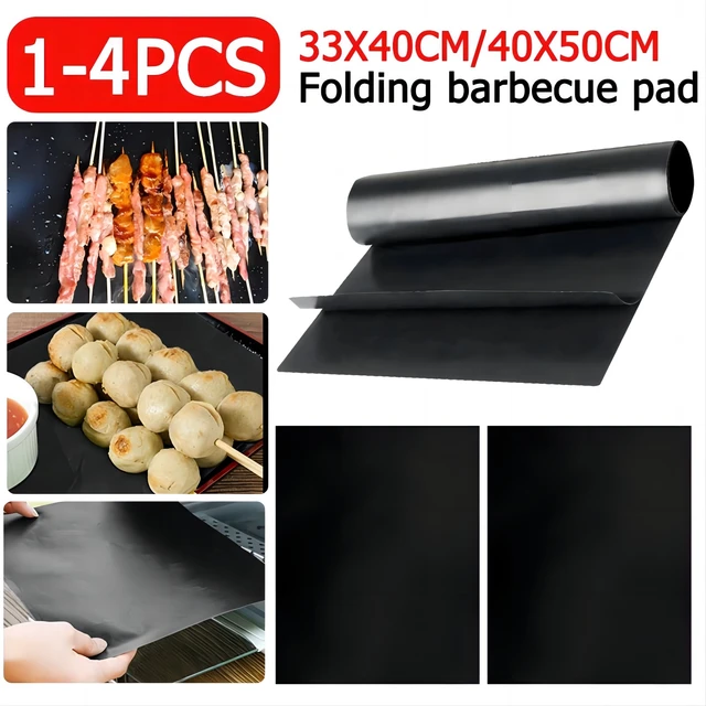 Tapis de cuisson en Silicone réutilisable, antiadhésif, pour Barbecue,  plaque de cuisson, pour four, pique-nique