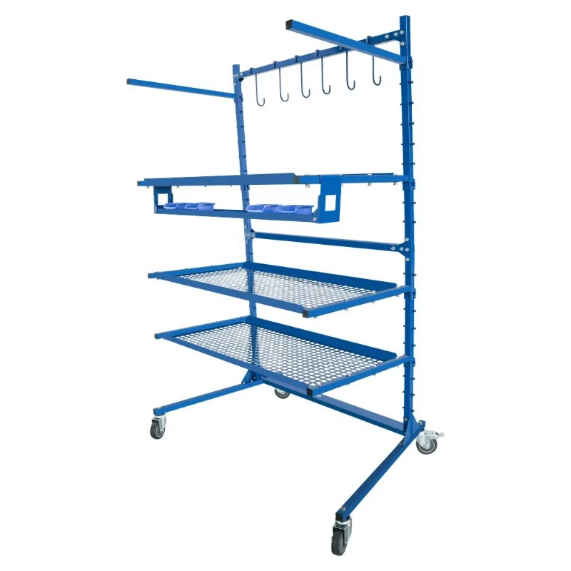 

Auto Repair Tool Trolley mobile storage rack Workshop Car Metal Parts Cart handling parts shelf cart