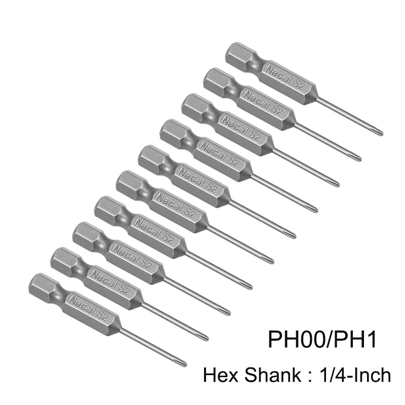 Uxcell 5 Pieces H4 (4mm) Ball End Screwdriver Bits, S2 Steel Magnetic 3" Long Drill Bit With 1/4" Hex Shank