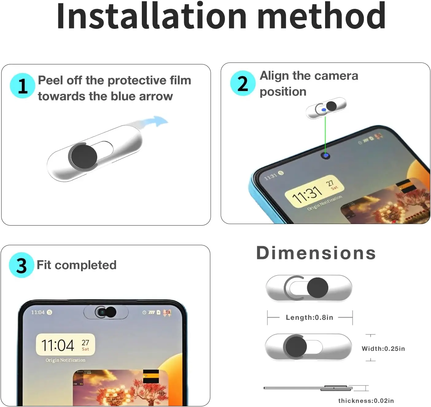 Ultra-Thin Transparent Privacy Camera Cover for Smartphones and Tablets