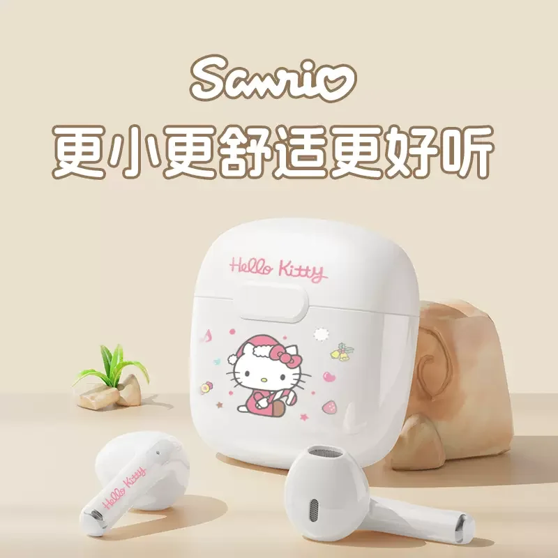 미니소 산리오 무선 블루투스 이어버드, 귀여운 마이 멜로디 이어폰, HIFI 스테레오 사운드 헤드폰, 헬로 키티, 폼폼 푸린, BL22B