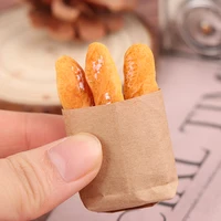 1 Set Fake Croissant Mini Food Bread Ornament Miniature Dollhouse Decor Furniture Toys Dollhouse Accessories Home Craft 1