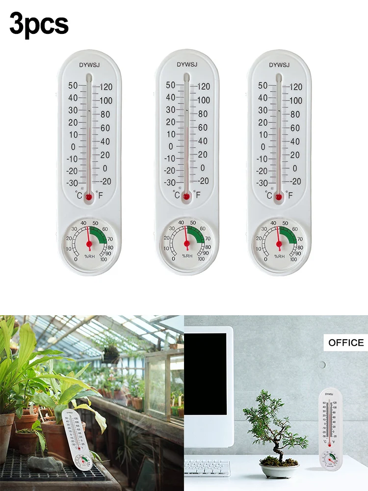 

Wall Hung Thermometer Hygrometer Temperature For Indoor Outdoor Garden Office Garden Greenhouse Home Humidity Meter