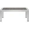 Weather Resistant Aluminum Outdoor Coffee Table Patio Poolside Modern Easy Clean Contemporary Design Relaxation Entertainment 5