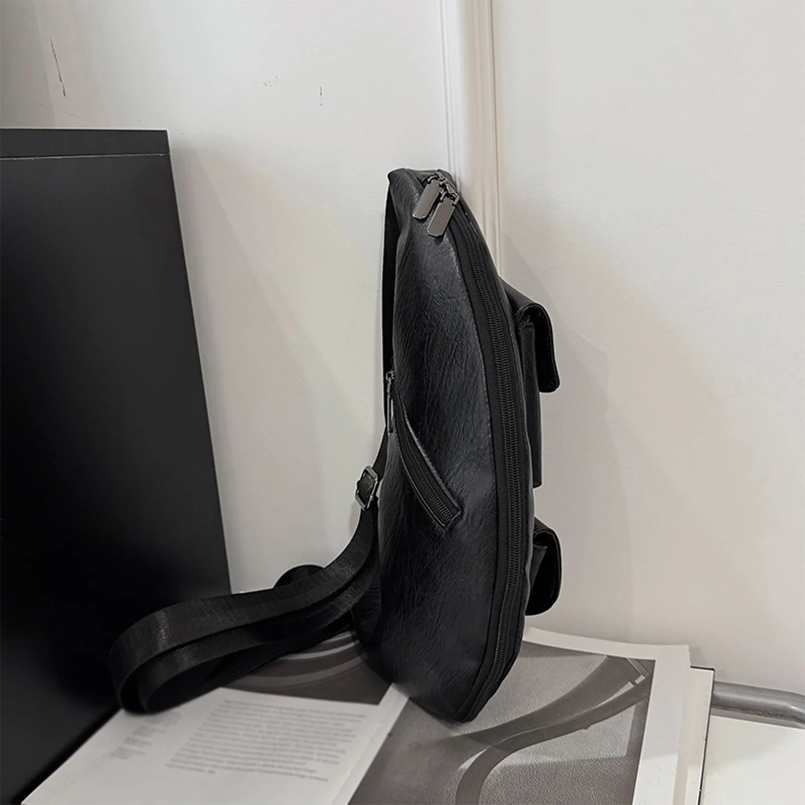 PU Leather Waist Bag with Adjustable Strap Crossbody Bags Fashion Shoulder Bags for Lady Party Outdoor Traveling Beach