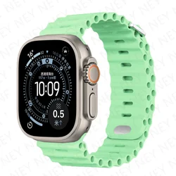 Ocean Silicone Strap for Smartwatch - Premium Wristband Bracelet (10 pistachios)
