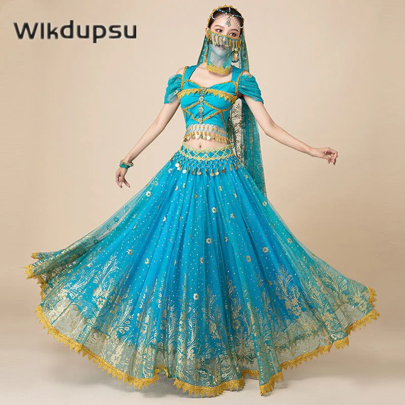 

Indian Pakistani Salwar Kameez Dress Saree Kurti Sarees Women Clothing Golden Lenga Choli Party Kurta Bollywood Dance Costumes