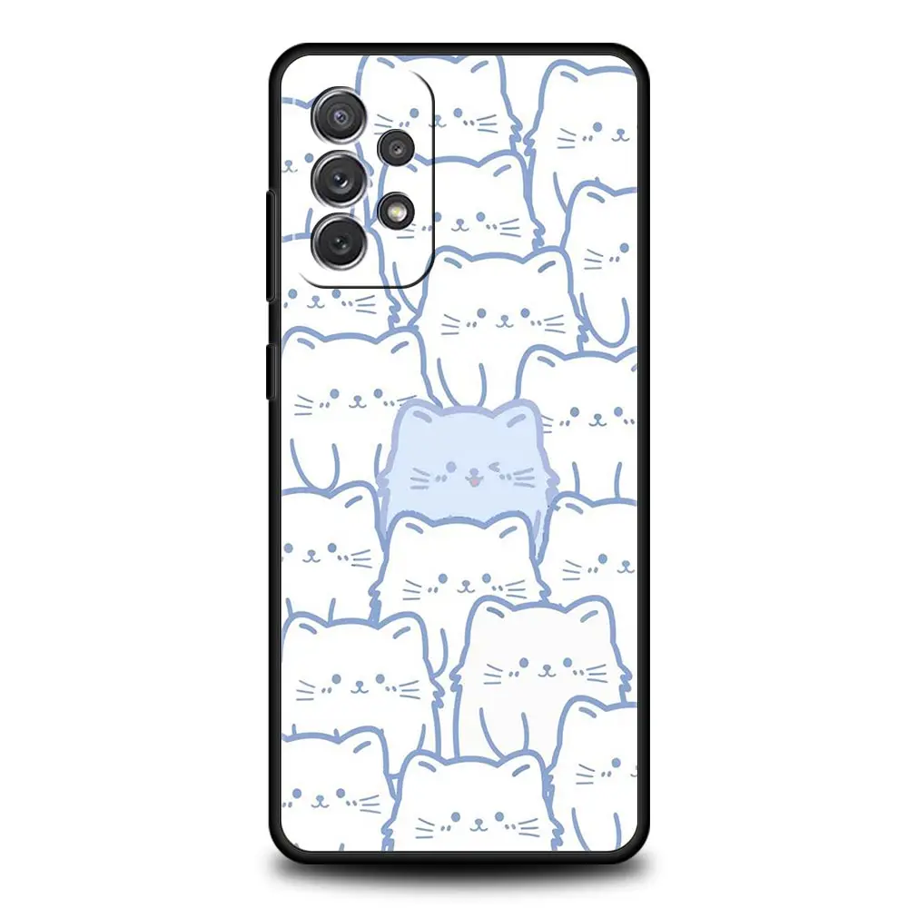Cute Cartoon Black Cat Phone Case Cover