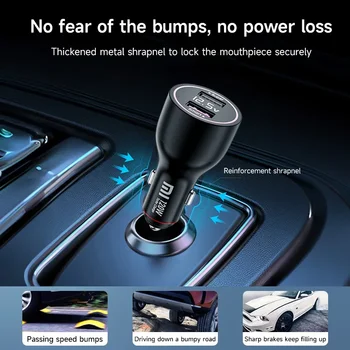 Xiaomi Mi Car Charger 120W 67W 6A Fast Charging Dual-port USB A For Xiaomi 14 14 Ultra 13 13T 12 Pro Redmi Note A3 POCO Pad 6 4