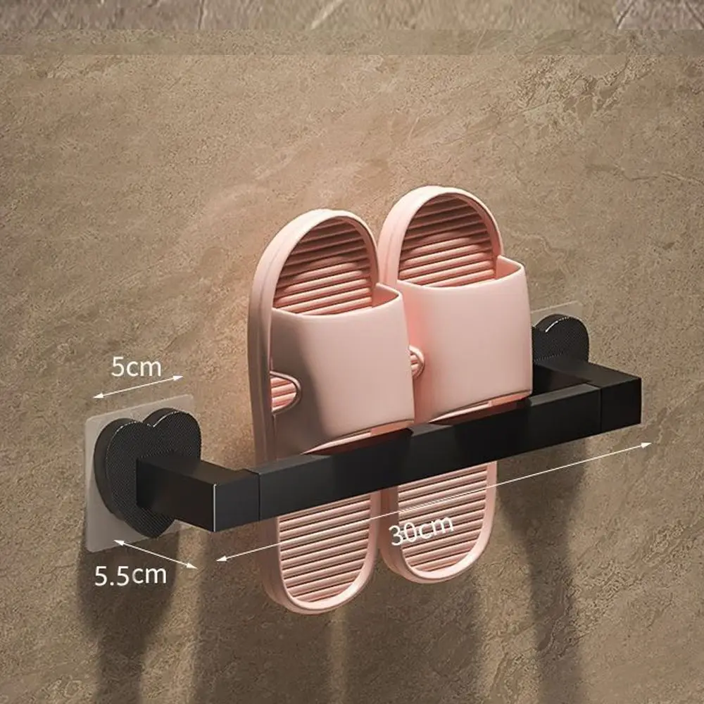 Description Picture 4 of itemFashion Slipper Rack Bathroom Wall-mounted Storage Shelf Portable Towel Hanging Holder Save Space Shoe Stand Rack