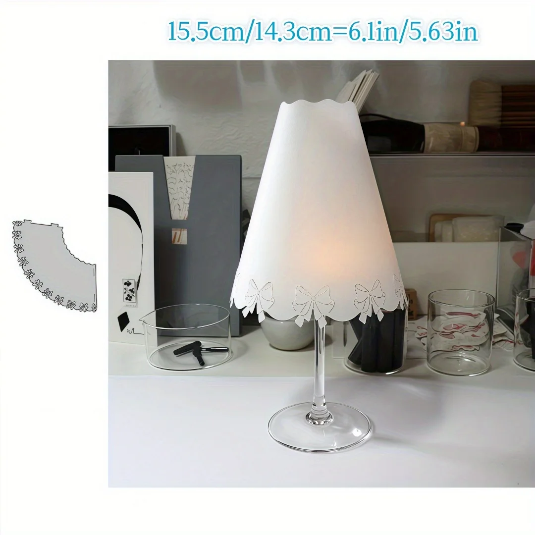 새로운 전등갓 세트 커팅 다이, 선물 포장 카드 만들기 및 스크랩북 DIY 프로젝트 공예 장식