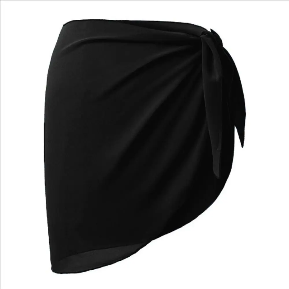 

Women Short Sarongs Swimsuit Coverups Beach Bikini Wrap Sheer Short Skirt Chiffon Scarf Cover Ups for Swimwear