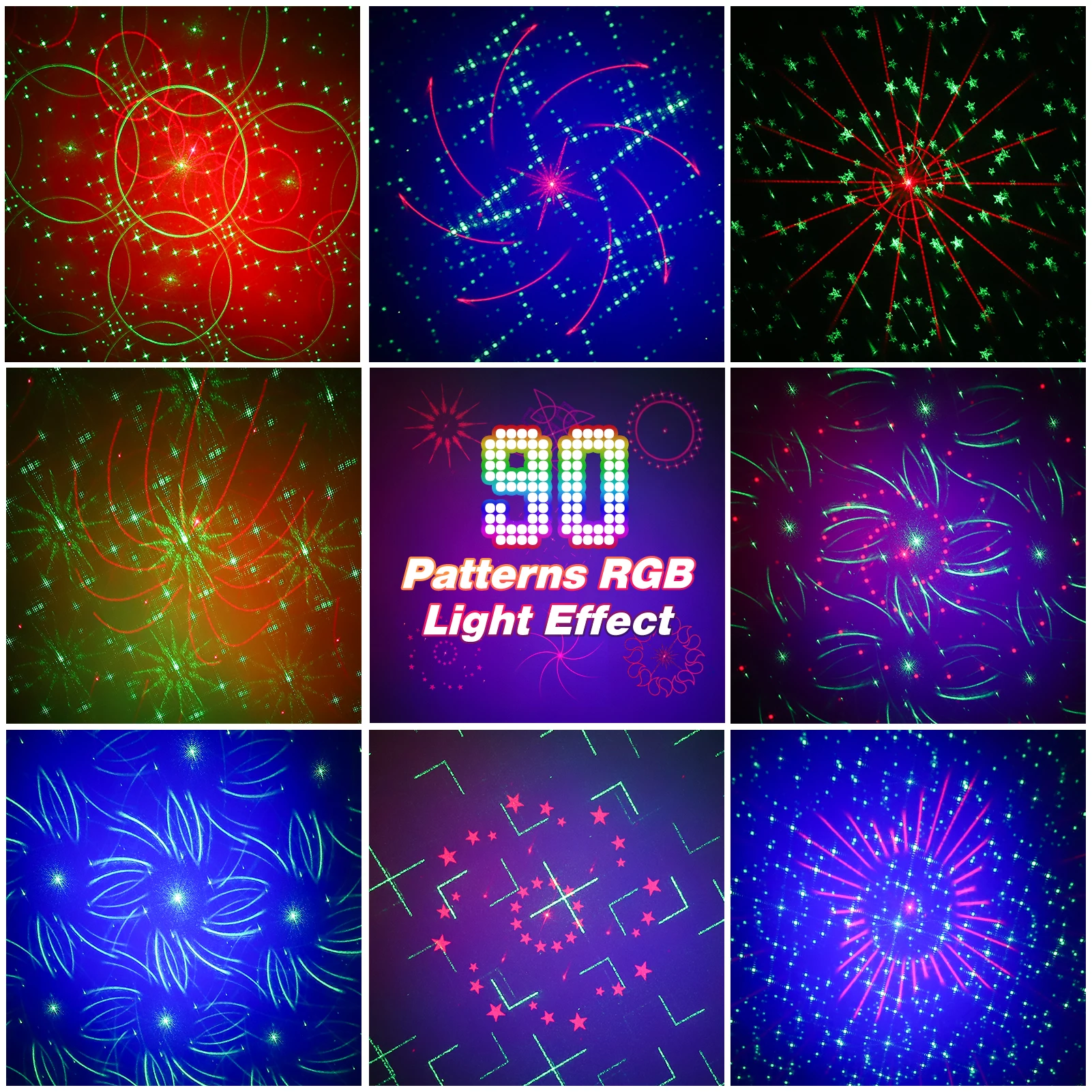 미니 RGB 레이저 프로젝터 무대 조명, DJ 디스코 LED 램프, UV 사운드 스트로브, 무대 효과, 웨딩, 크리스마스, 휴일 파티
