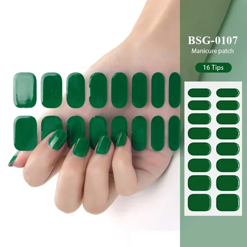 Premium Semi-Cured Nail Wraps Set - Waterproof, Long-Lasting Gel Nail Stickers