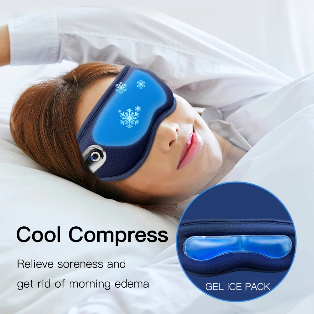 Cold And Hot Compress Eye Massager Electric Vibration Eyes Mask Gel