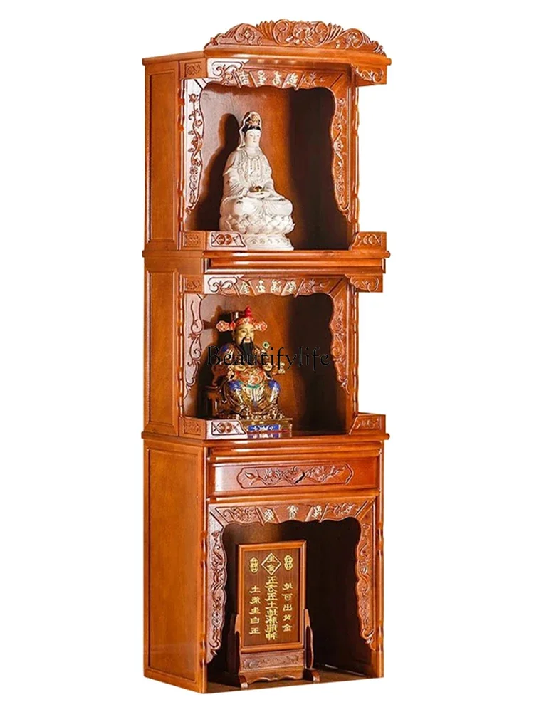 

Three-Layer Solid Wood Altar God of Wealth Buddha Shrine Altar Buddha Shrine Cabinet
