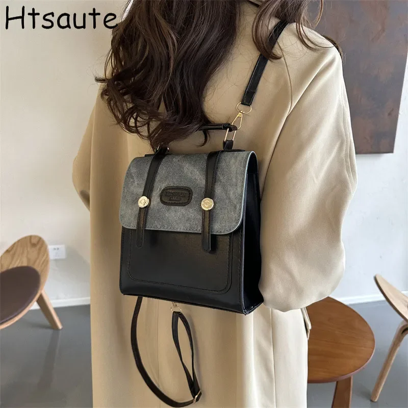 

Small Style Women Backpack Purses High Quality Leather Female Vintage Bag School Bags Travel Bagpack Ladies Bookbag Rucksacks