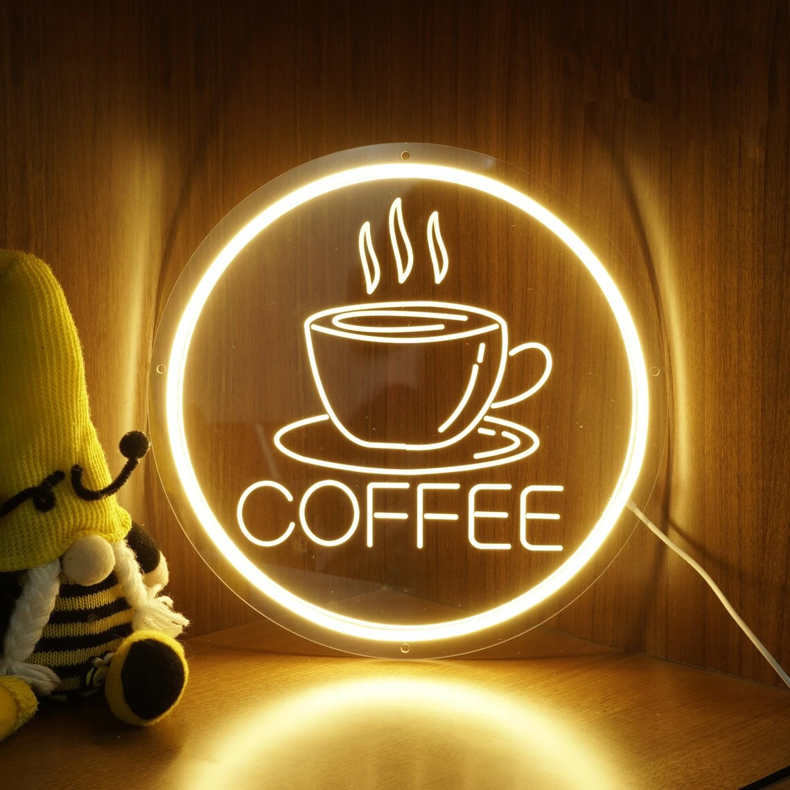 CoffeeNeonSign3DCarvingNeonLightsCustomBusinessNeonSignsLED