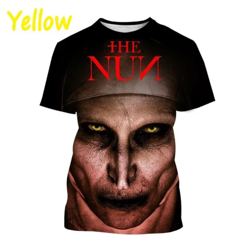 

New The Nun 3D Print T-shirt for Unisex Fashion Men Clothing Horror Movie Ghost Demon Valak Graphic T Shirt Harajuku Tops Tees