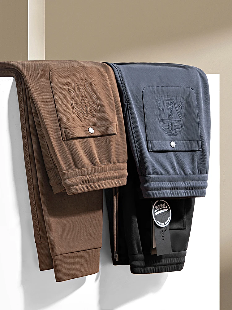 

JSBD-NZ осенние модные трендовые мягкие мужские спортивные штаны из модала с ананасом и вафельным принтом повседневные брюки