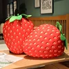 Cuddly Strawberry Plush Pillow Soft Toy Simulation Fruit Toy Stuffed Fruit Plushies Snuggly Pillow Birthday Gift for Kid & Adult 3