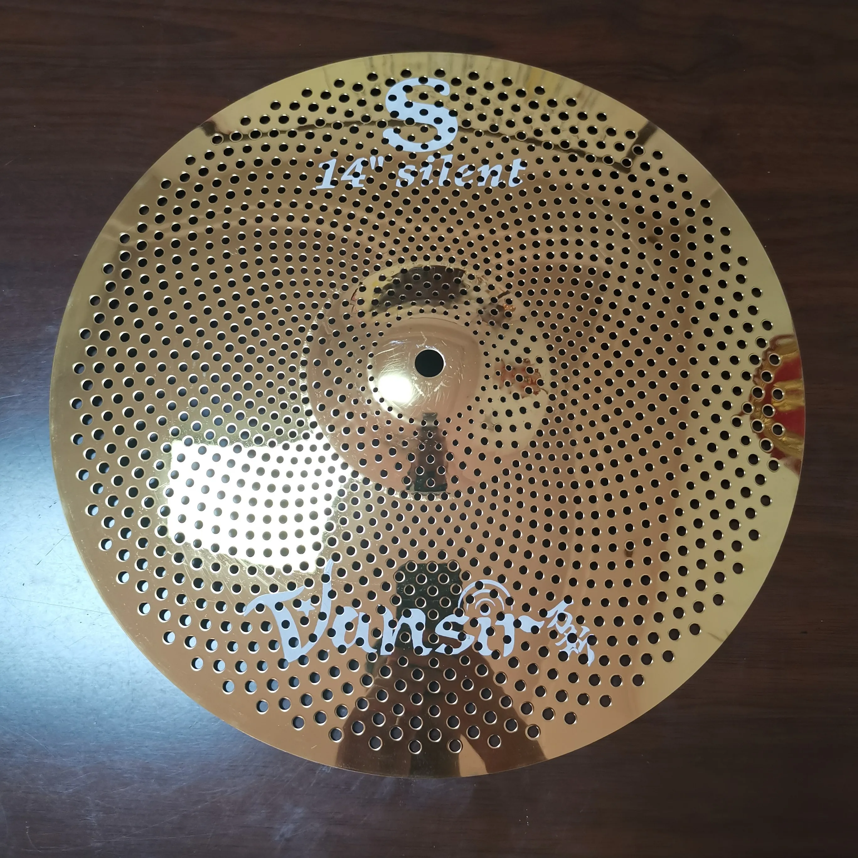 Vansir Cymbal Low Volume Cymbals 14 crash Silver/Gold/silent mute cymbal for practice