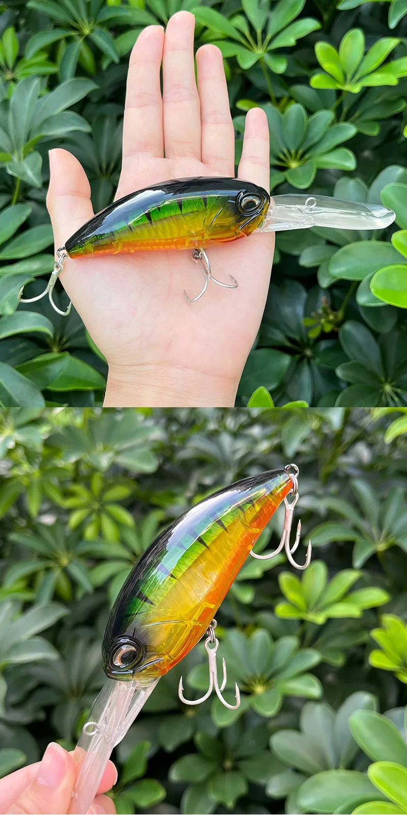 Kurbelköder, 41 g, 14,6 cm, lange Zunge, Kurbel-Wobbler, schwimmende Angelköder, künstliche harte Köder, Tauchen, molliger Bass, Hecht – Detail 8