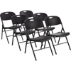Folding Plastic Chair with 350-Pound Capacity - Black, 6-Pack, Dining Room Chairs 1