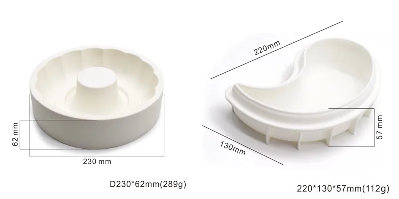 Round Corrugated Big Flower Mousse Cake Mold Taiji Design Silicone Mold for DIY Chocola... - SKU RCMM1913 - UGI Packaging