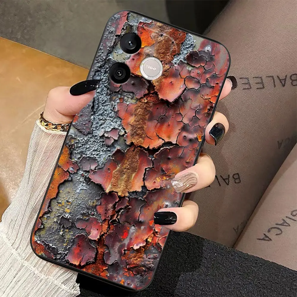 Coarse Metal Texture Rust Phone Case - Stylish Protective Shell Cover