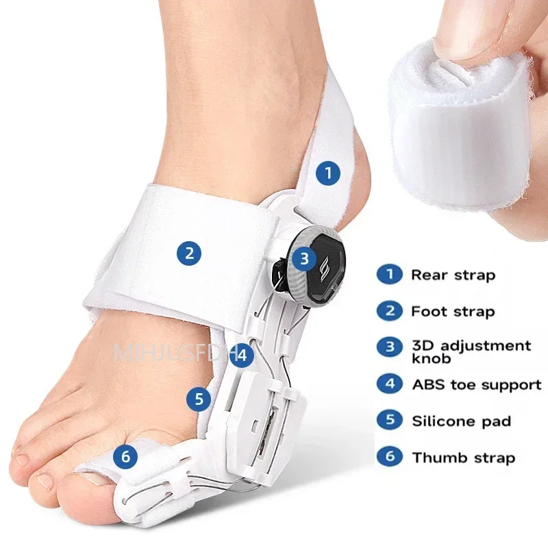 Toe Separators Toe Corrector Adjustable Unisex for Left and Right Foot