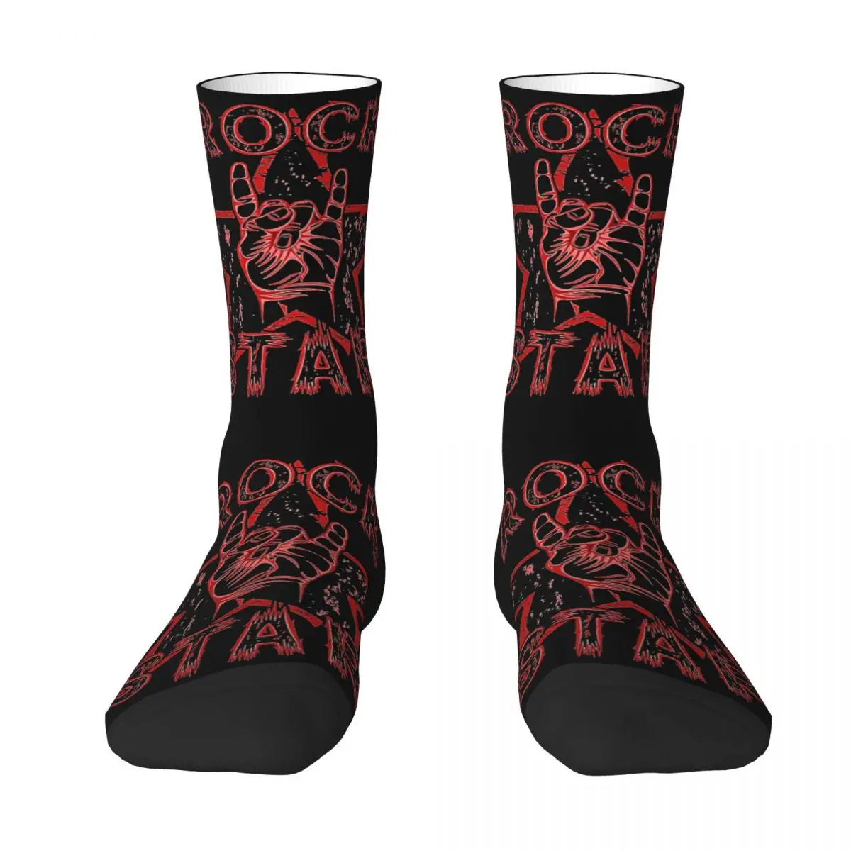 Rock On Hand Sign Adult Socks,Unisex socks,men Socks women Socks way out sign london underground socks men fashion sports stockings man