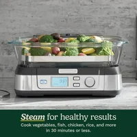 STM-1000 Cook Fresh Digital Glass Steamer, One Size, Stainless Steel 2