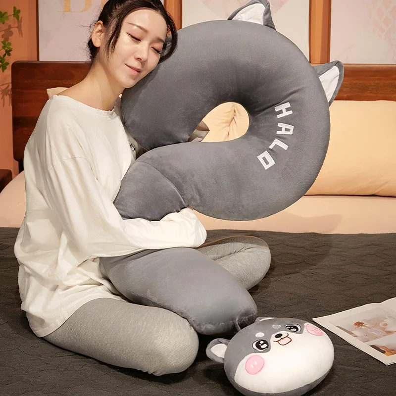 70~160cm Ask Question Plush Pillow Stuffed Cartoon Animals Head Neck Nap Pillow Sleeping Leg Body Support Plushie Peluche Gift 3