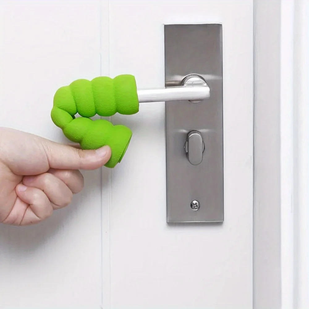 1PC Soft Rubber Crash Pad Door Handle Stopper Round Door Knob Foam Cover Furniture Protector Safety Protector Static-free door knob covers door handle covers rubber door stopper