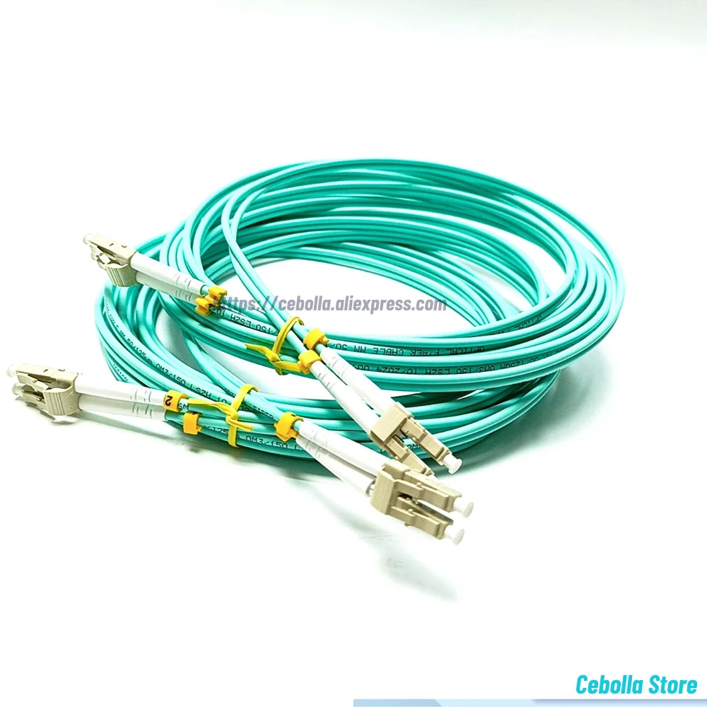 1 Piece OM3 LC-LC 1M/2M/3M/5M Duplex Fiber Patch Cable 10G Internet Multimode SFP LSZH Jacket