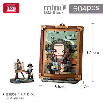 미니 빌딩 블록, 귀여운 3D 페인팅 모델 세트, 창의적인 DIY 시뮬레이션 입자 스테레오 그래프 컬렉션, 남아 및 여아용, 604 개 상품 이미지