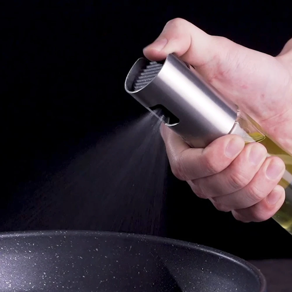 Kitchen Stainless Steel Olive Oil Sprayer Bottle Pump Oil Pot Leak-proof Grill BBQ Sprayer Dispenser BBQ Cookware Tools