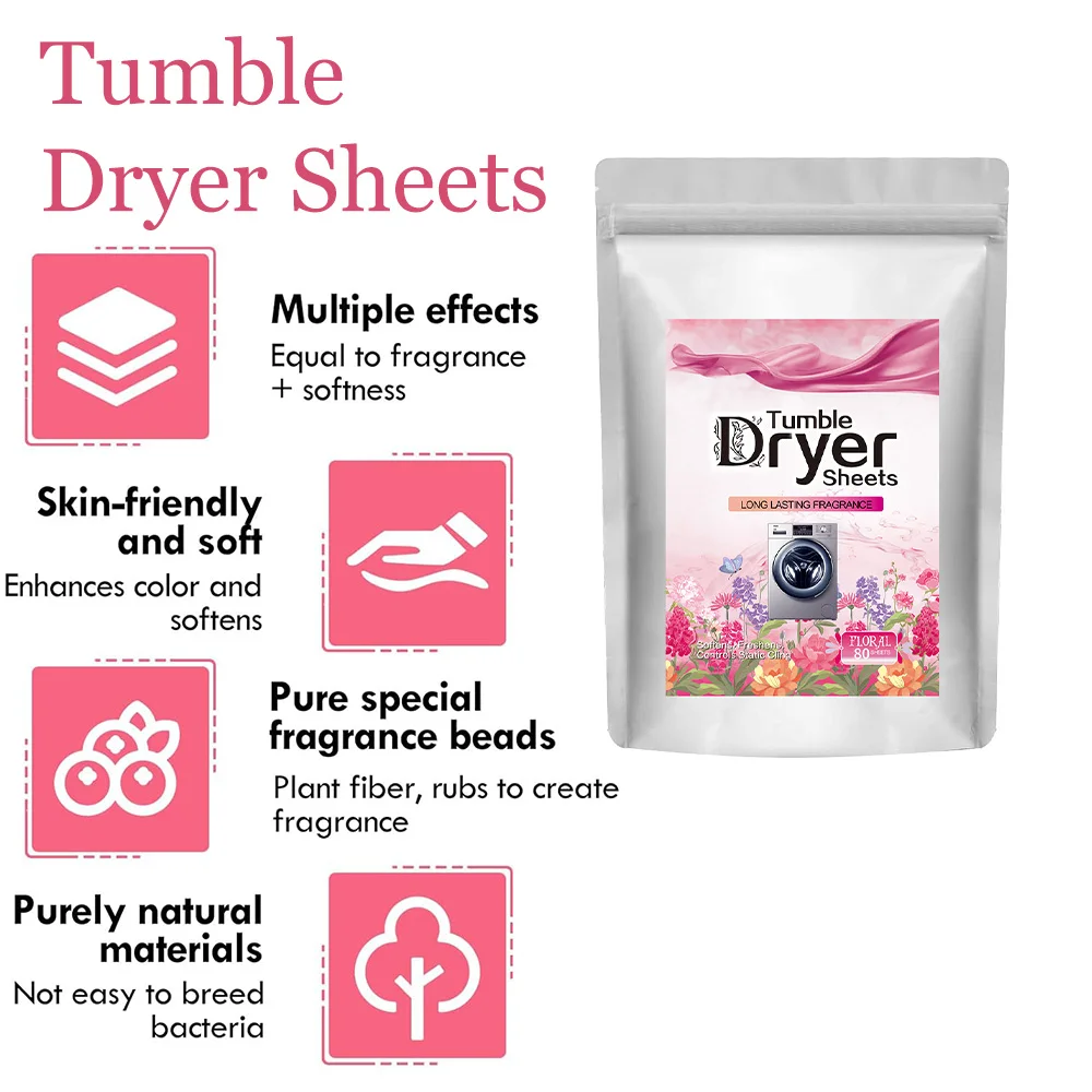 Fabric Softener Sheet For Dryers Reduce Static Absorption Lasting Fragrance Effective Antibacterial Clothes Softness Shee 80pcs fabric softener sheets