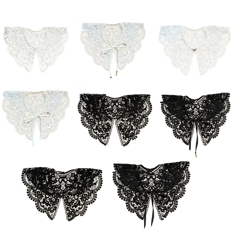

Embroidery Collar Lace Collar Women False Collar for Women Dickey Collar Detachable Collar for dress Faux Collar Lace Up