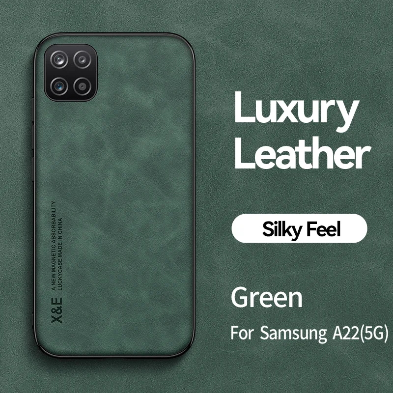 Leather Magnetic Car Holder Back Cover with Metal Plate