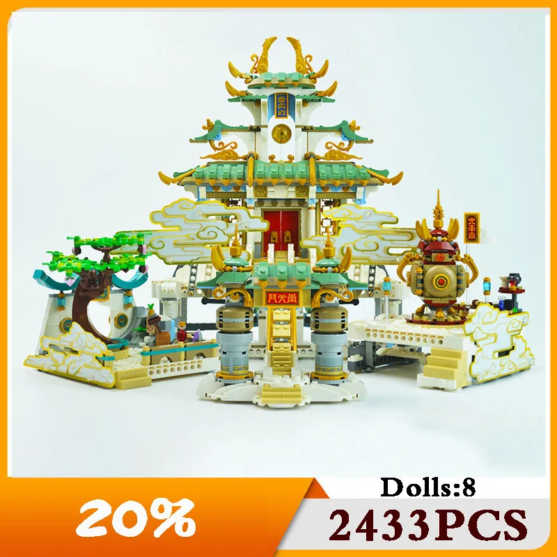 2022 Nuovo 80039 Tianguo Street View Mattone Modulare Sole Monkey King Modello Building Blocks Bambini Building Block Giocattolo Regalo Di Natale