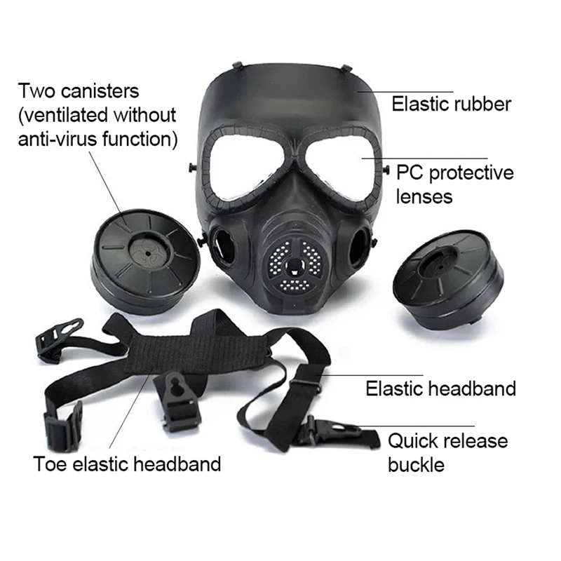 Masques De Tête Tactiques En Résine, Ventilateur De Brouillard Complet Pour  CS Wargame Airsoft Paintball, Masque À Gaz Factice Avec Ventilateur Pour La  Protection Du Cosplay5422769 Du 25,98 €