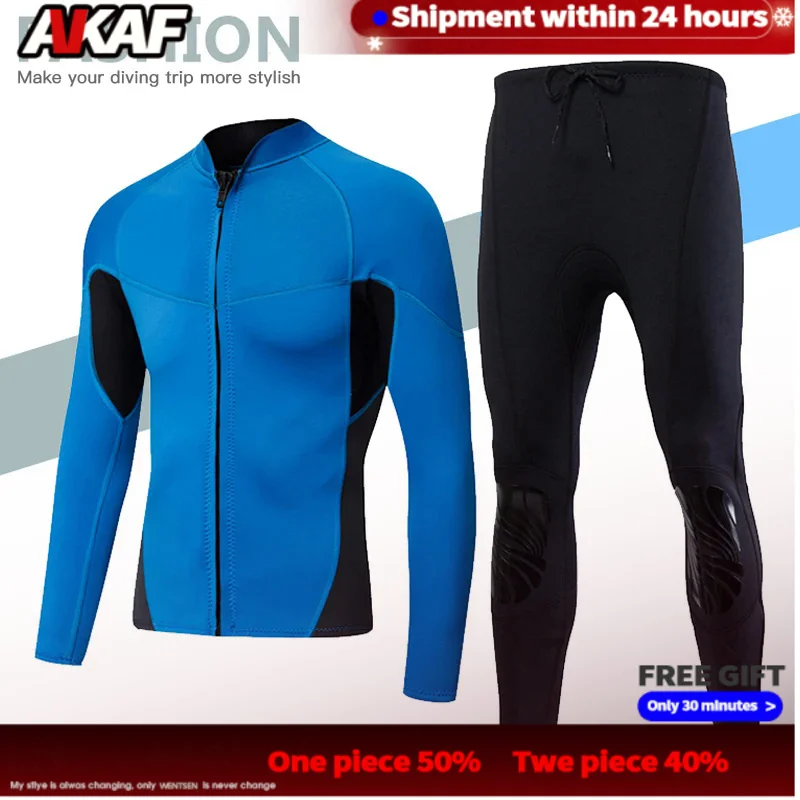 

New men's 3mm diving wetsuit Neoprene jackets pants long sleeve diving suit Equipme Scuba Jump Surfing Snorkeling Wetsuits