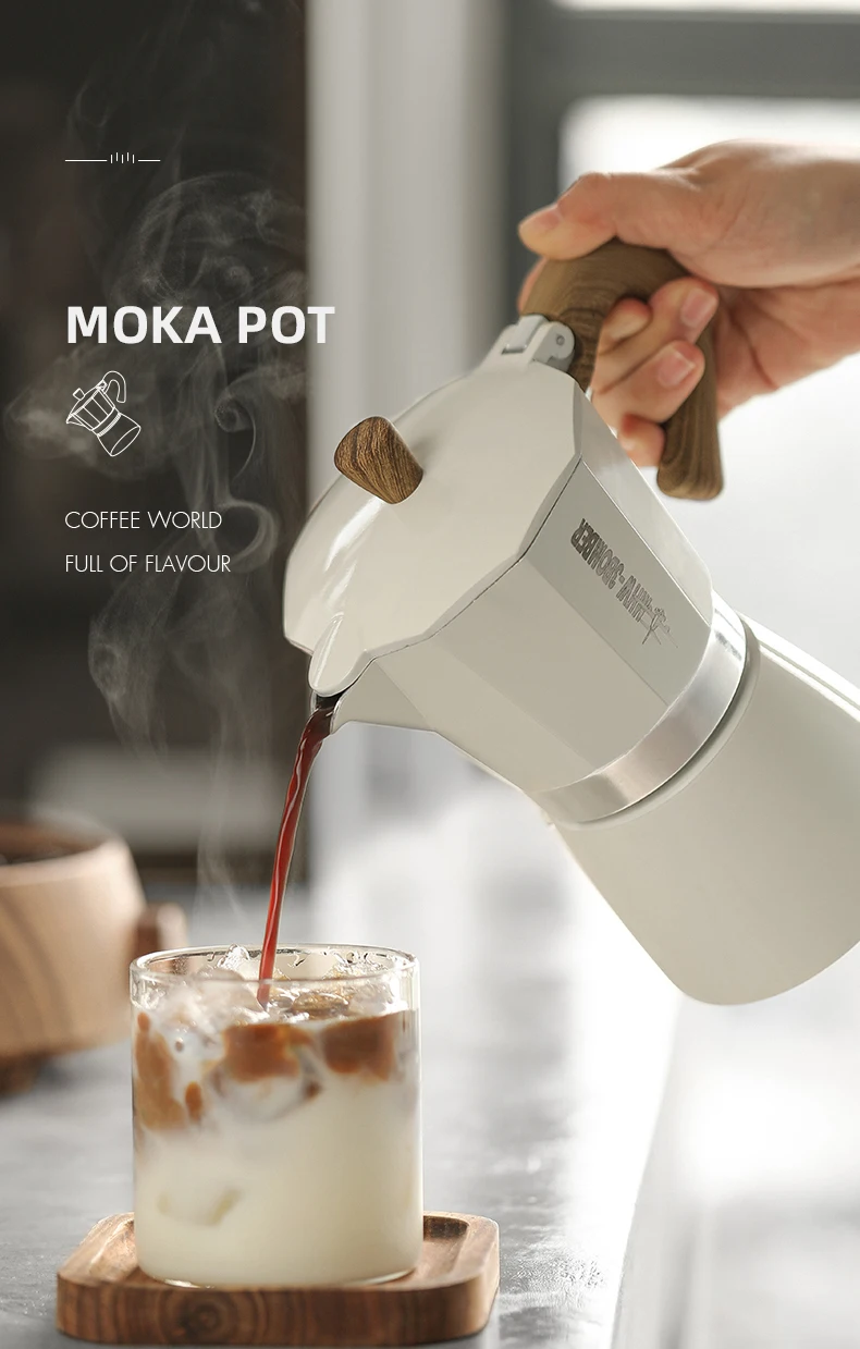 Coffee Maker Moka Pot Stainless Steel Stovetop Espresso Maker Italian Cuban  Coffee Percolator Stove Cappuccino 150ml/300ml