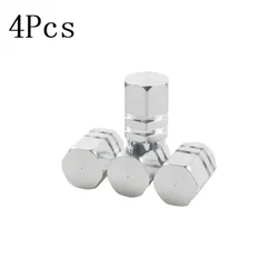 Aluminum Waterproof Car Tire Valve Stem Caps - 4/10 Piece Set (4pcs silver)