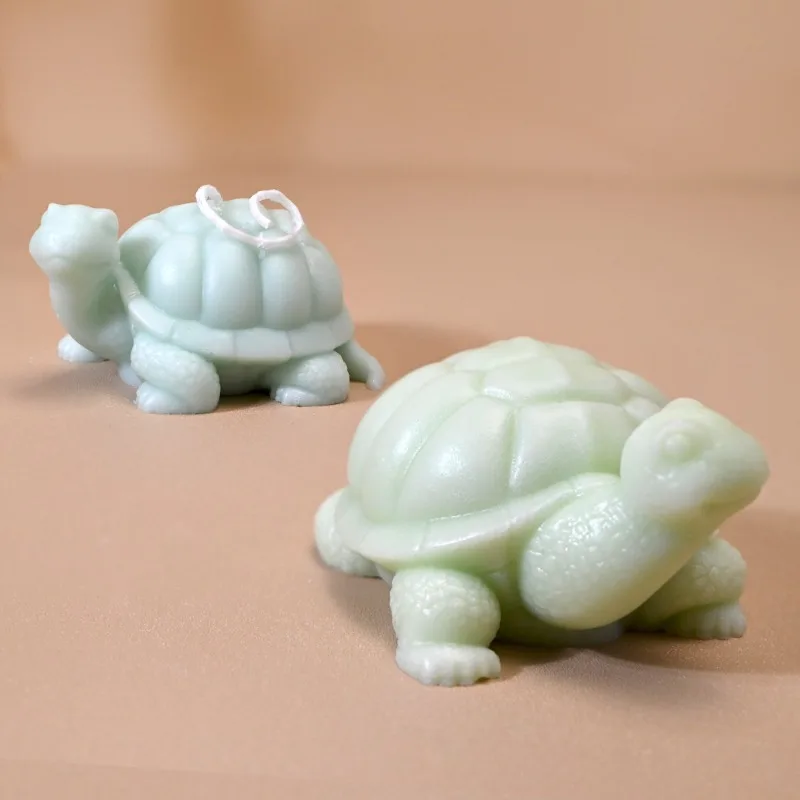 Cute Turtle Candle Silicone Mold 3D Small Pet Animal Crafts Plaster Resin Cement Soap Mold DIY Handmade Candle Making Tools